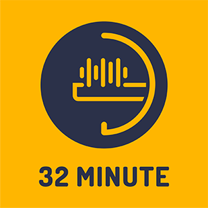 32 minute a dental podcast logo